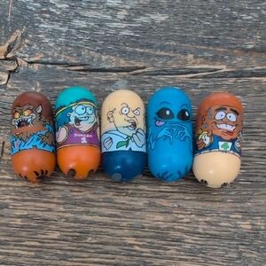 Vintage Mighty Beans Collectible Figures - Lot of 5